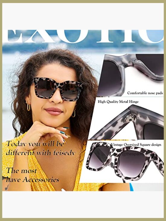 Vintage Square Gradient Sunglasses UV400 Protection main image 7
